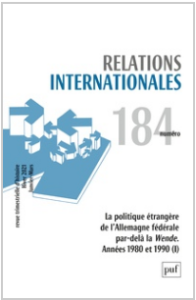 Relations internationales, 2020/4 n° 184 La politique étrangère de l’Allemagne fédérale par-delà la Wende. Années 1980 et 1990