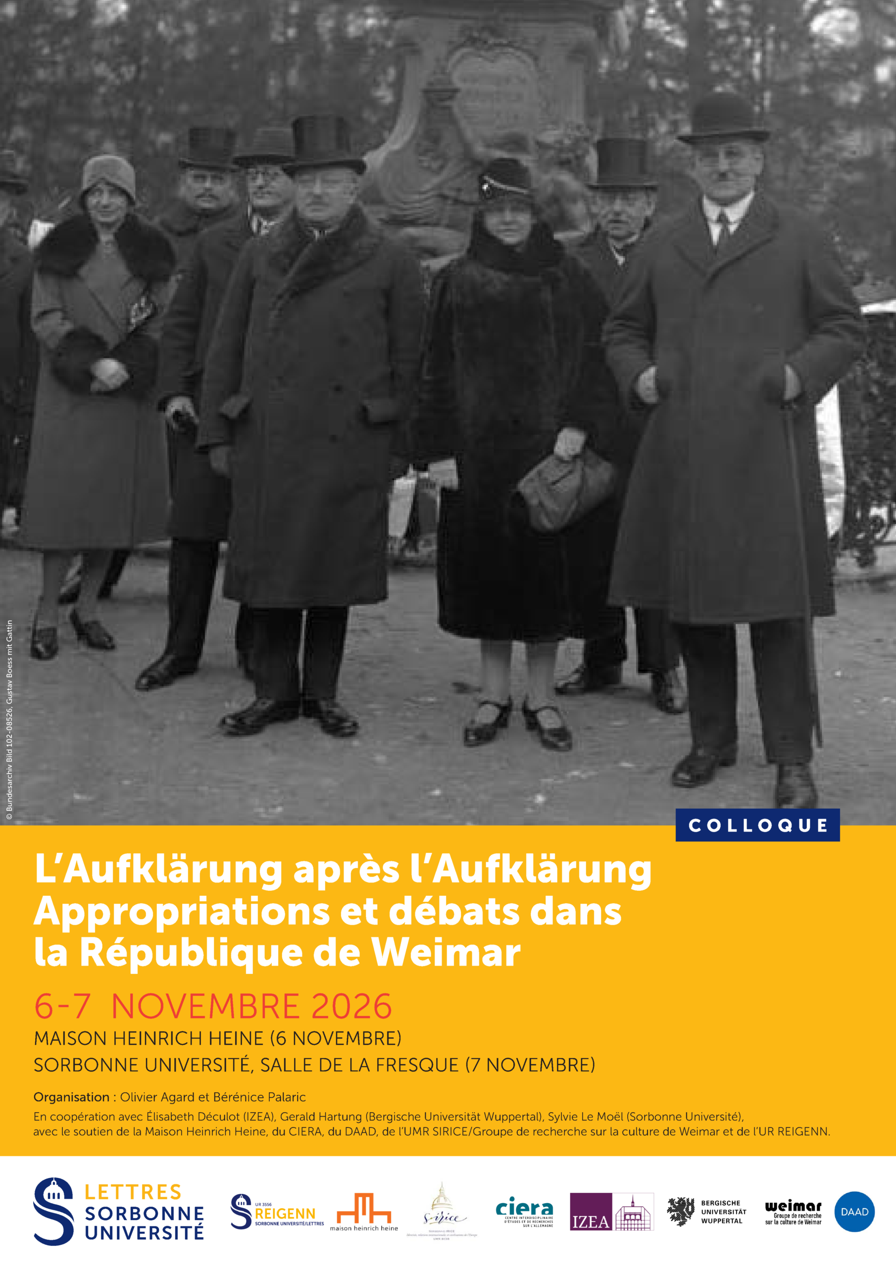 Affiche colloque AUFKLÄRUNG
